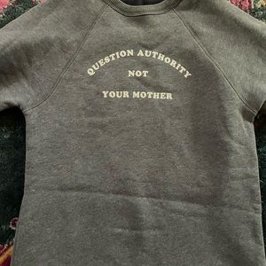 The bee and the fox cozy sweatshirt. Question authority not your mother.